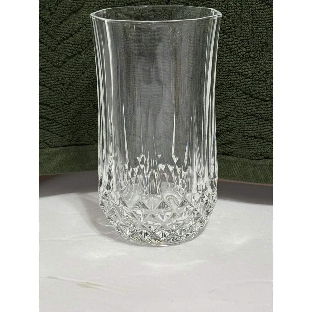 Heavy Cut Style Crystal Bud Vase Clear Diamond‎ Pattern 5.5